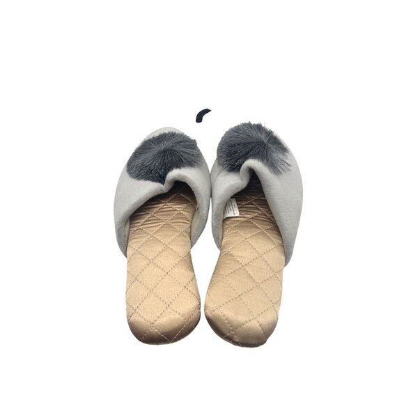 INC International Concepts INC Tassel Pom Pom Slippers, Gray, Sz. XL - Picture 5 of 7